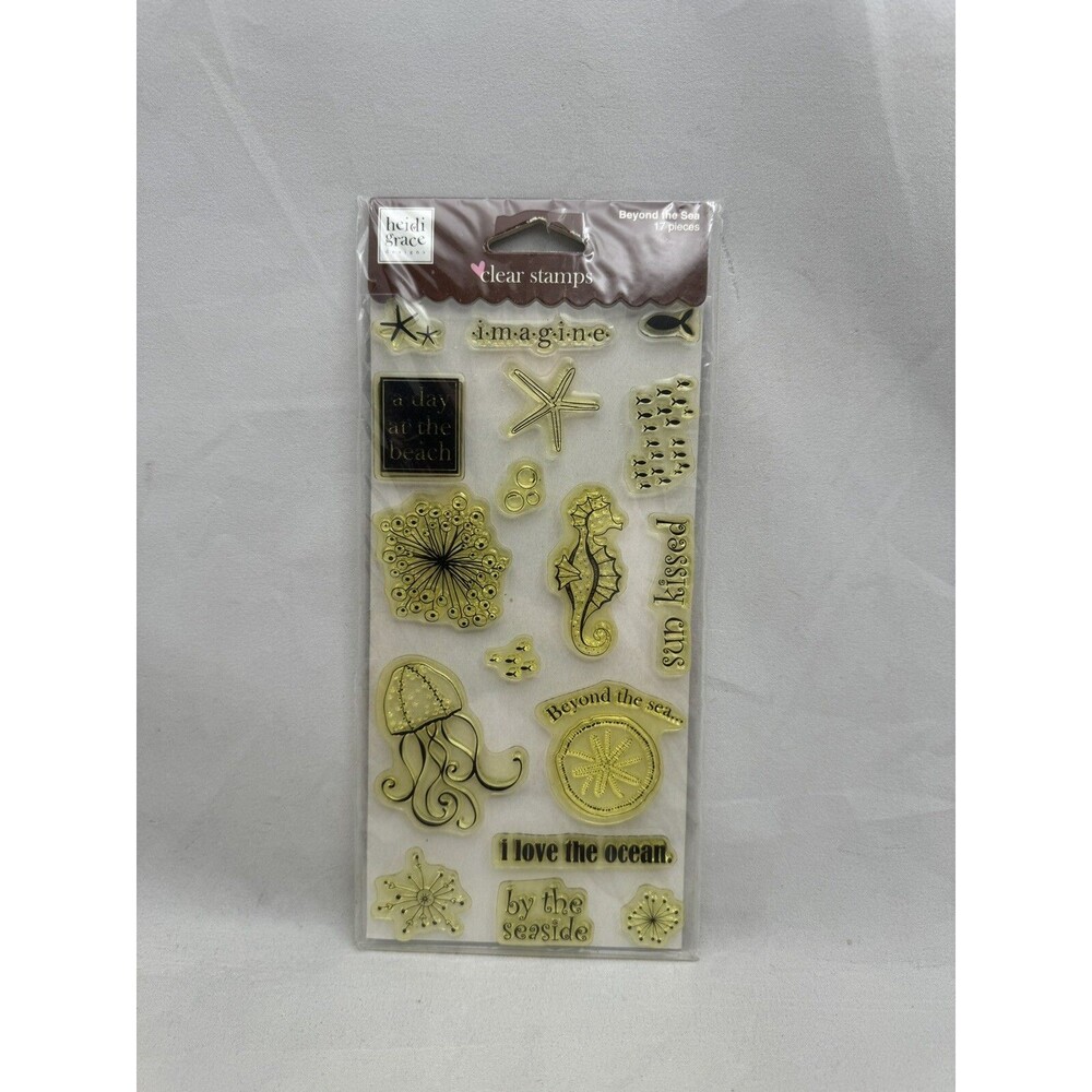 Heidi Grace Fiskars Beyond The Sea Clear Stamps Scrapbooking Ocean Beach